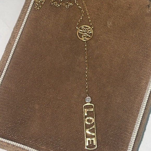 $1200 Mary Margrill M2 Solid 14K Yellow Gold LOVE SkippyDiggy Diamond Necklace - Picture 11 of 17